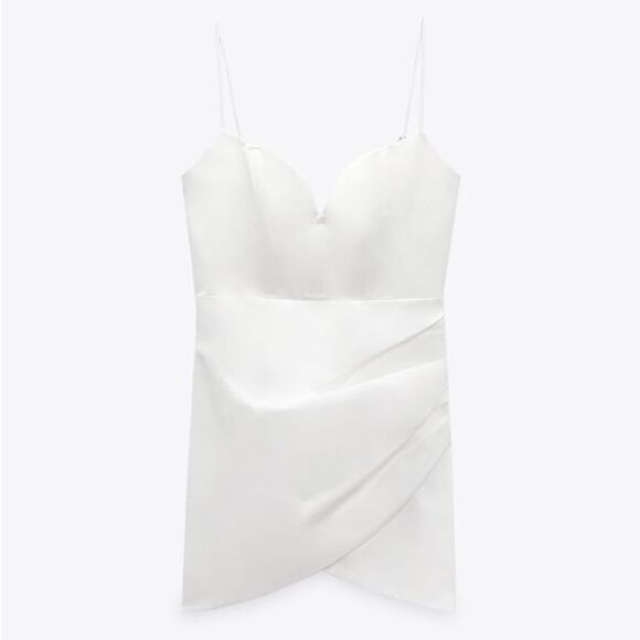 Zara Linen Blend Dress New - Picture 6 of 9